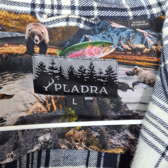 Pladra mens flannel shirt size Large - Picture 4 of 4
